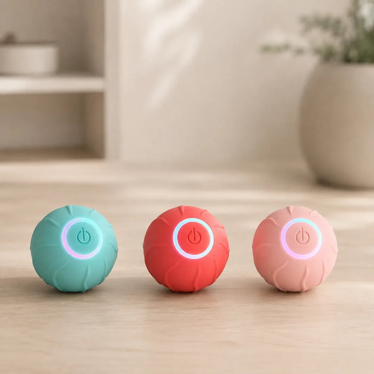 Smart rolling cat balls in three colors