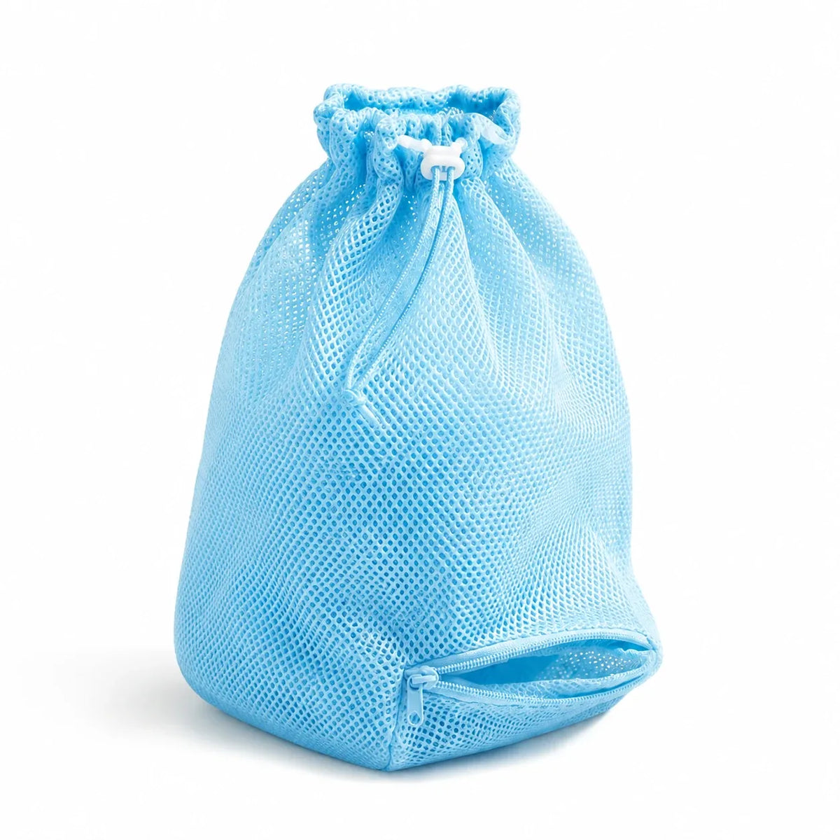 Cat grooming restraint bag in blue, isolated