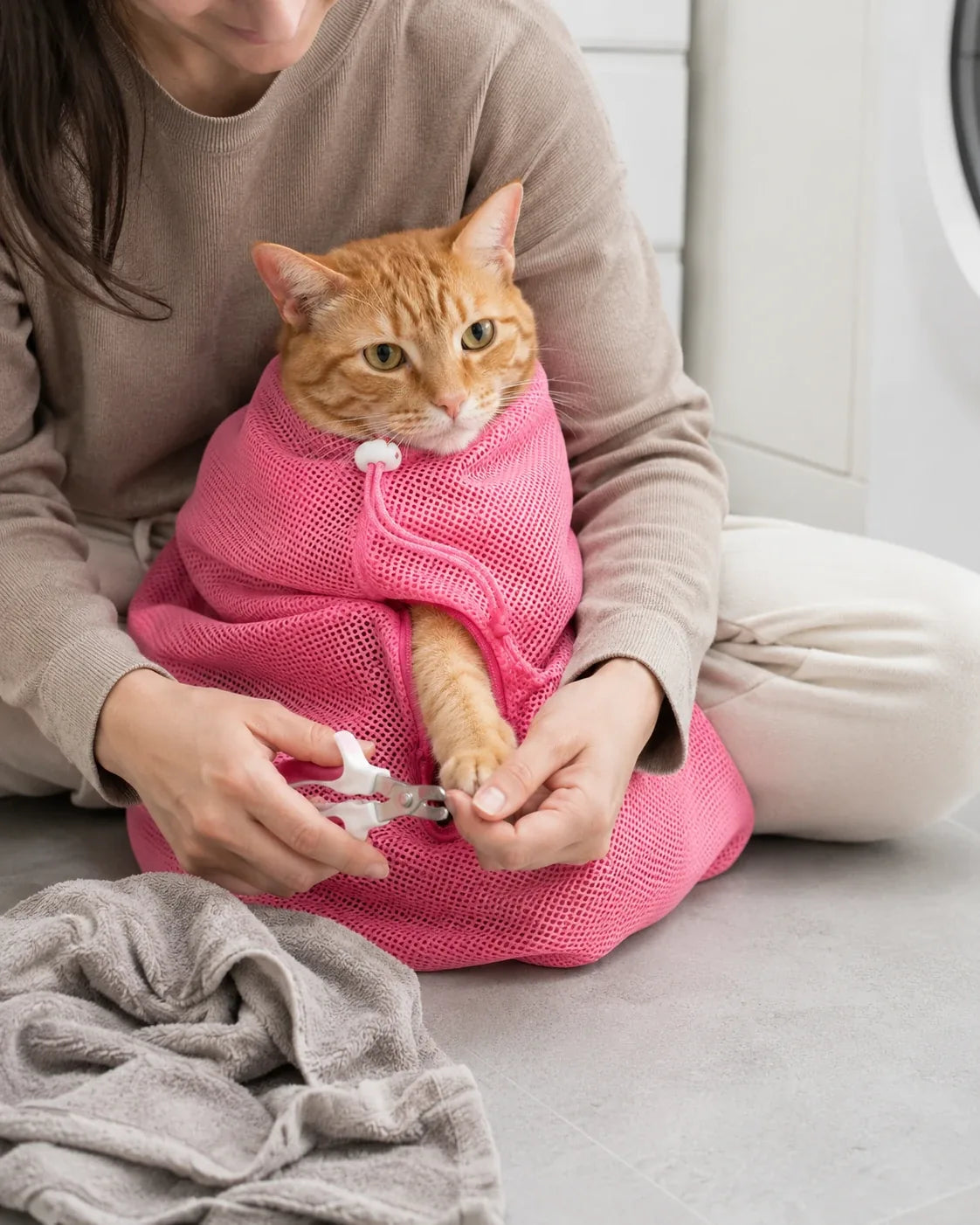 Calm-Hold Cat Grooming Bag