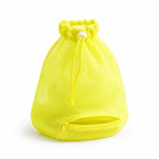 Cat grooming restraint bag in yellow, isolated