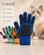 Cat grooming glove available in six colors