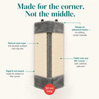 Made for the corner: 50 cm sisal scratcher feature guide