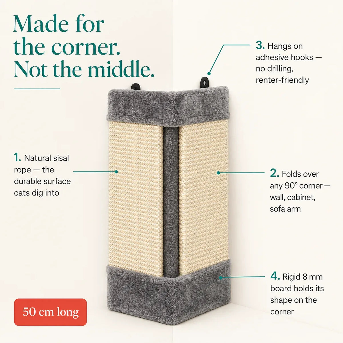 Foldable Sisal Corner Cat Scratcher Mat