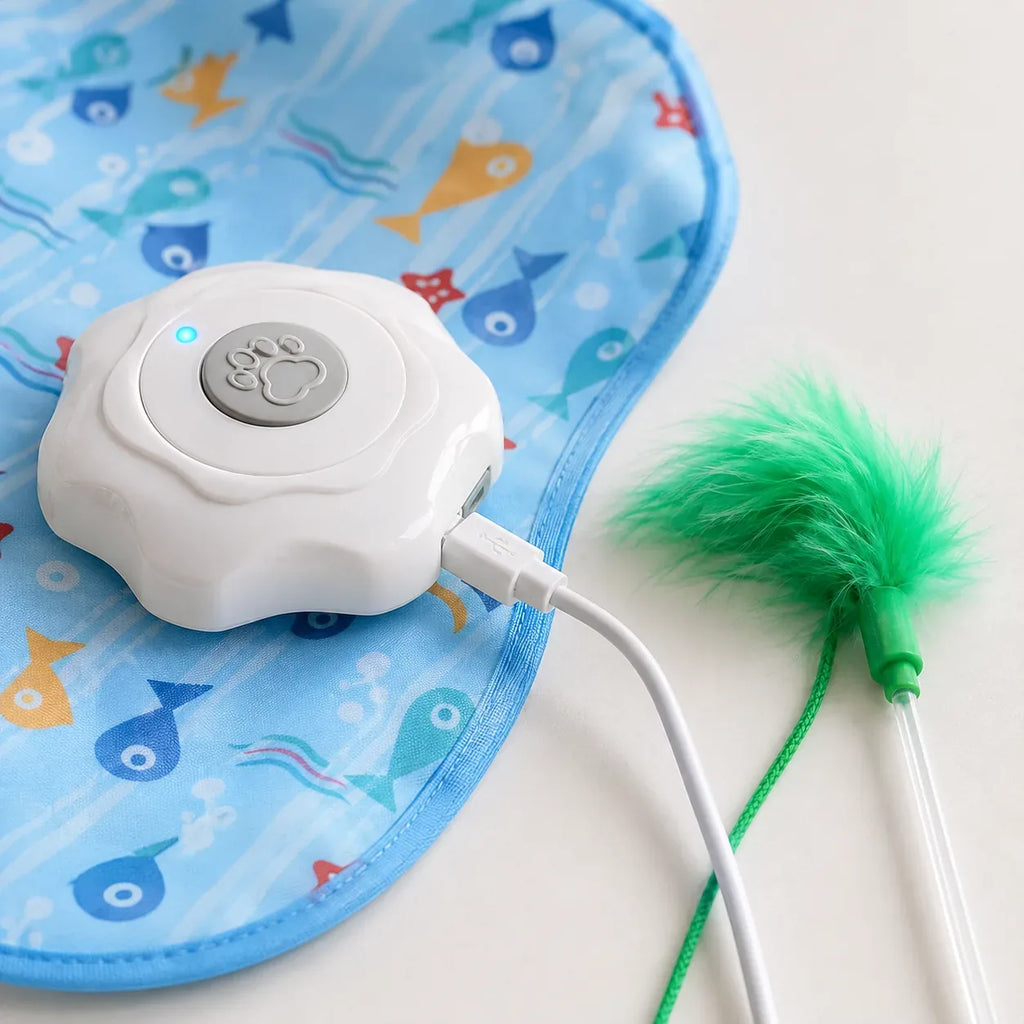 Paw-touch button and USB recharging of the motor unit