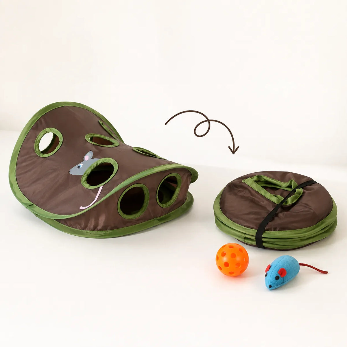 The 9-hole hunt board folds flat for storage