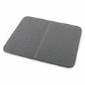 Double-layer honeycomb cat litter mat in grey, isolated