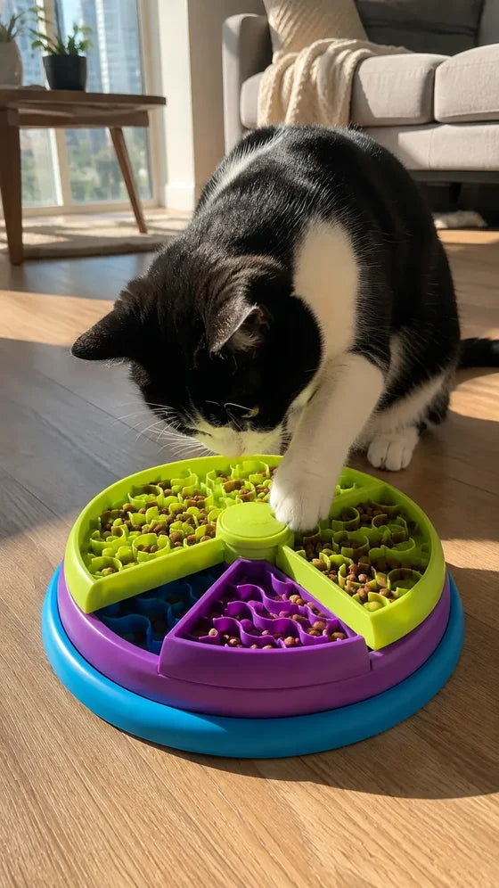 Slow-Down Set — Puzzle Feeder, Lick Mat & 2 Hunt Toys