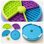 Non-slip base and removable parts of the rotating slow feeder