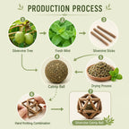 Production process: from silvervine tree to hand-knotted stick ball