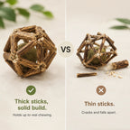 Thick solid sticks vs thin sticks that crack apart